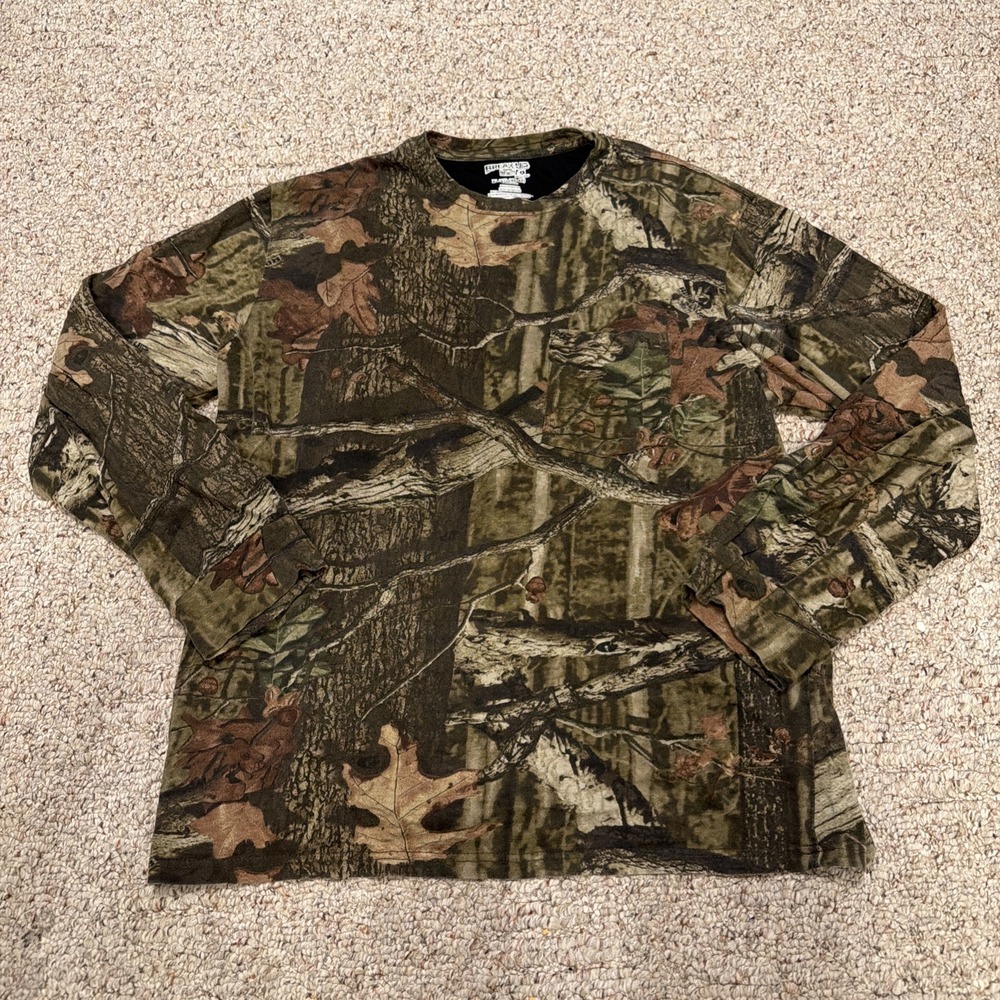 Mossy Oak Shirt Mens XL Camo Long Sleeve Tee Break-Up Infinity Hunting
